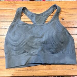 Seamless Racerback Gray Sports Bra Size XL